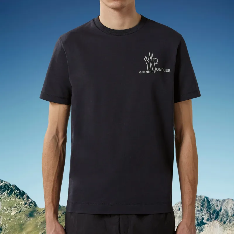Moncler Grenoble Series T Shirt Men's Dark Blue-1