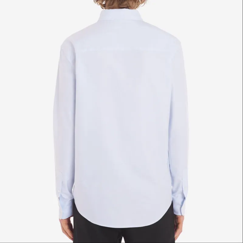 Maison Kitsune Fox Head Embroidered Long Sleeved Shirt-4