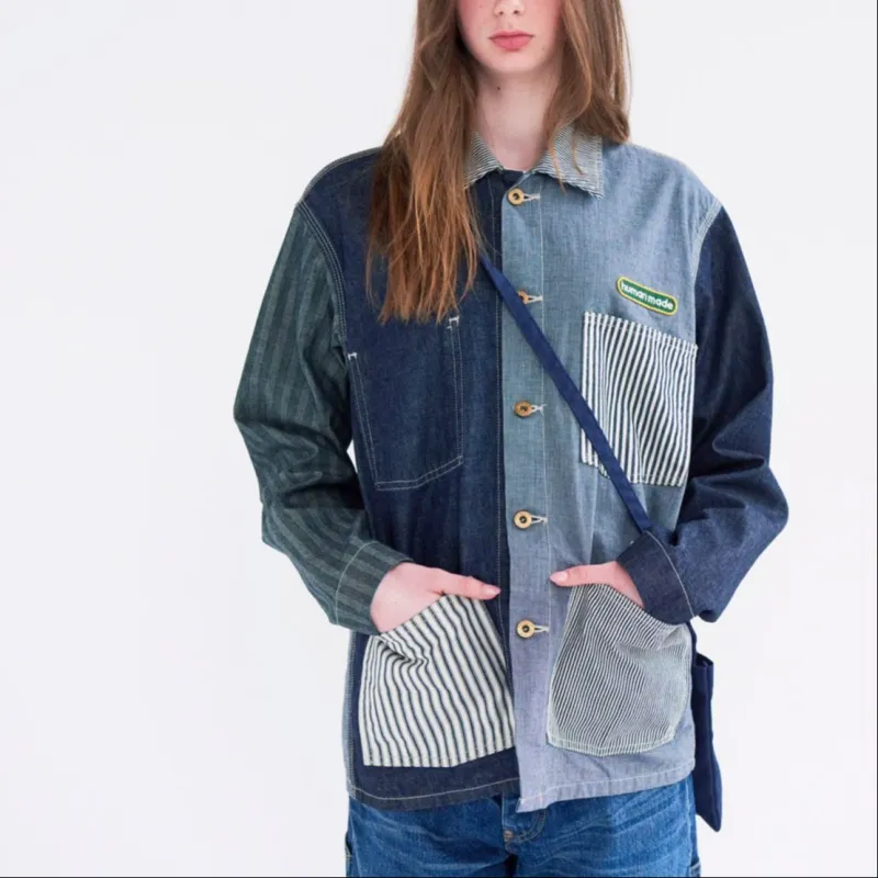 HUMAN MADE SS24 CRAZY COVERALL JACKET Jackets Coats Unisex Indigo-2