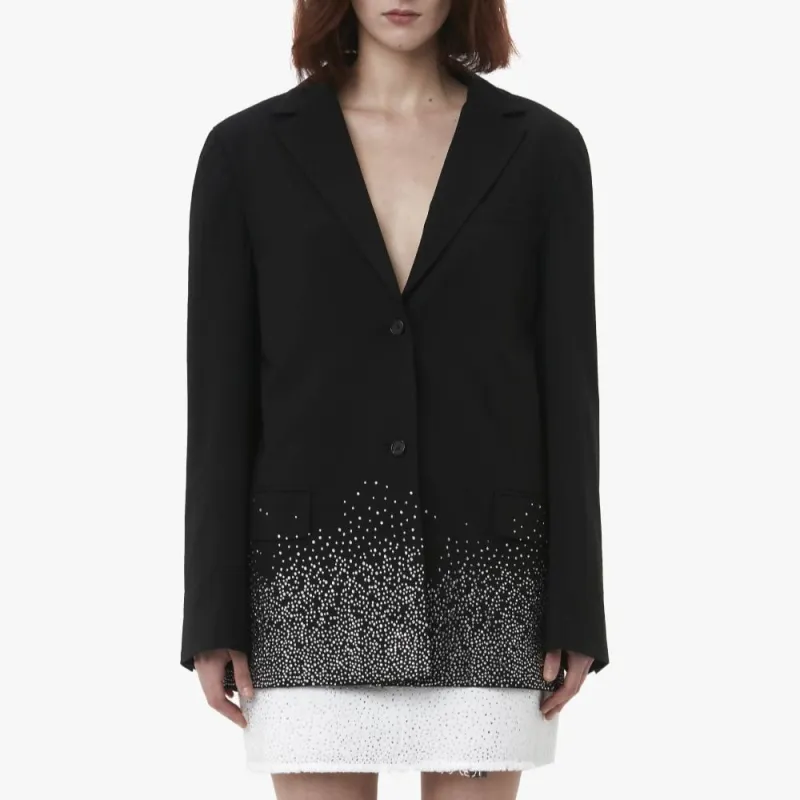 JW Anderson Crystal embellished Single breasted Blazer-1