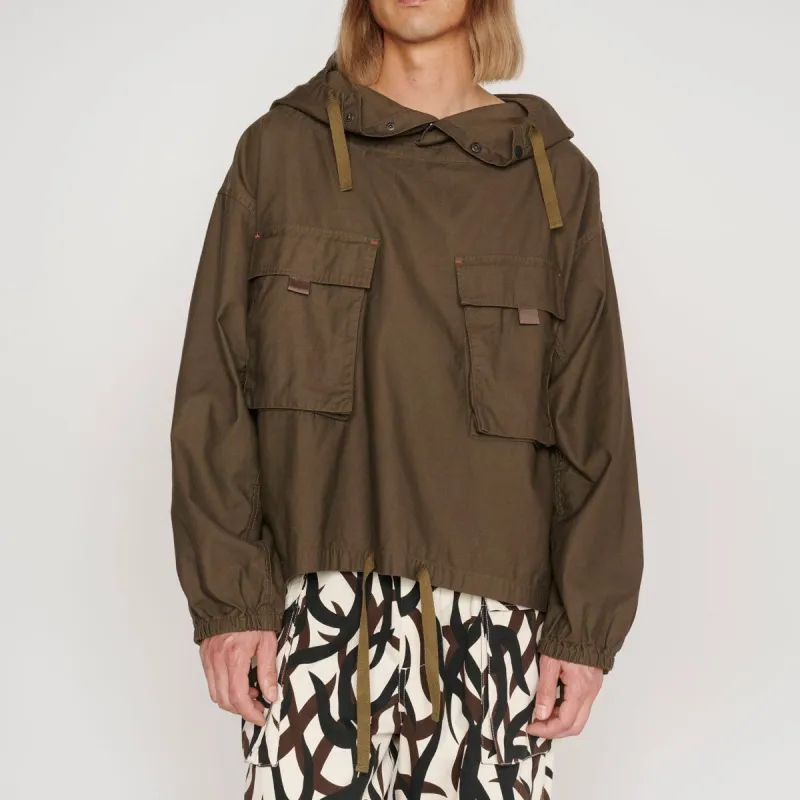 Brain Dead Miltary Cloth Smock Hooded Jacket-2
