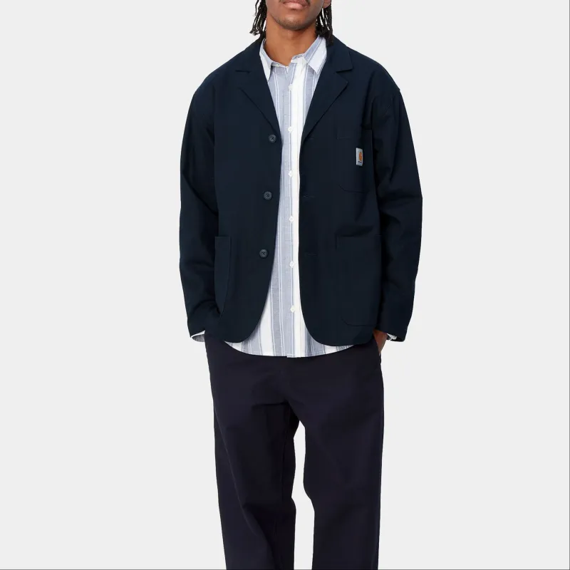 Carhartt WIP SS24 Midland Blazer Business Suit Men's Marine Blue-3