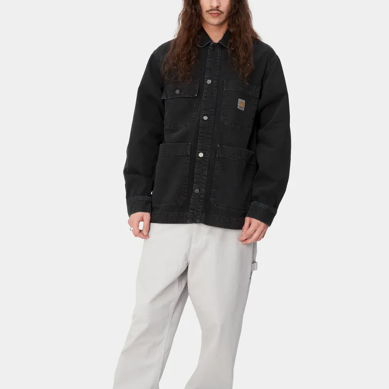 Carhartt WIP SS24 Garment Dyed Collection Garrison Coat Jackets Coats Men's Black-2