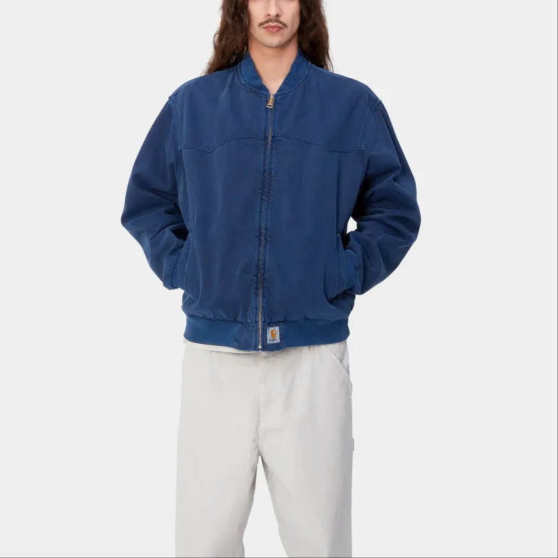 Carhartt WIP SS24 OG Santa Fe Bomber Jackets Coats Men's Marine Blue-2