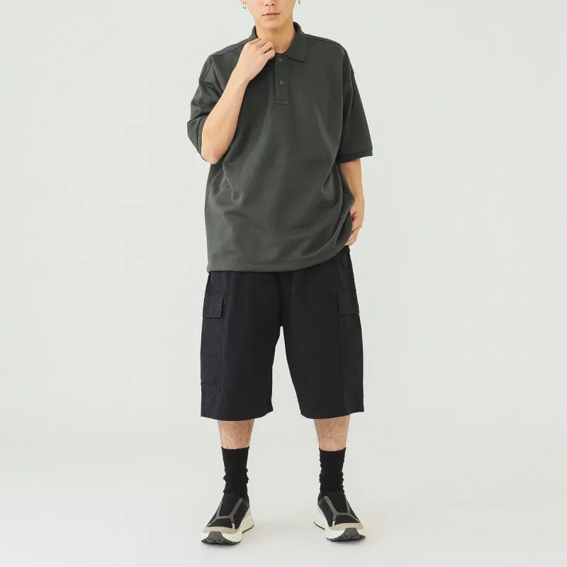 Beams Polo Shirt Men's Charcoal-2