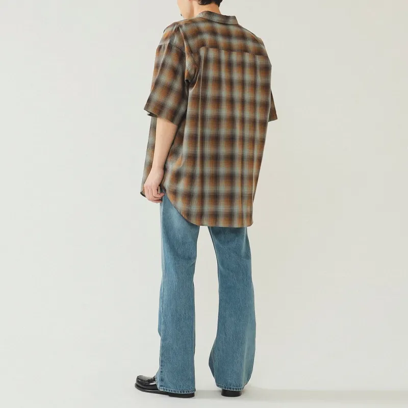 Beams Shirts Men Brown-3