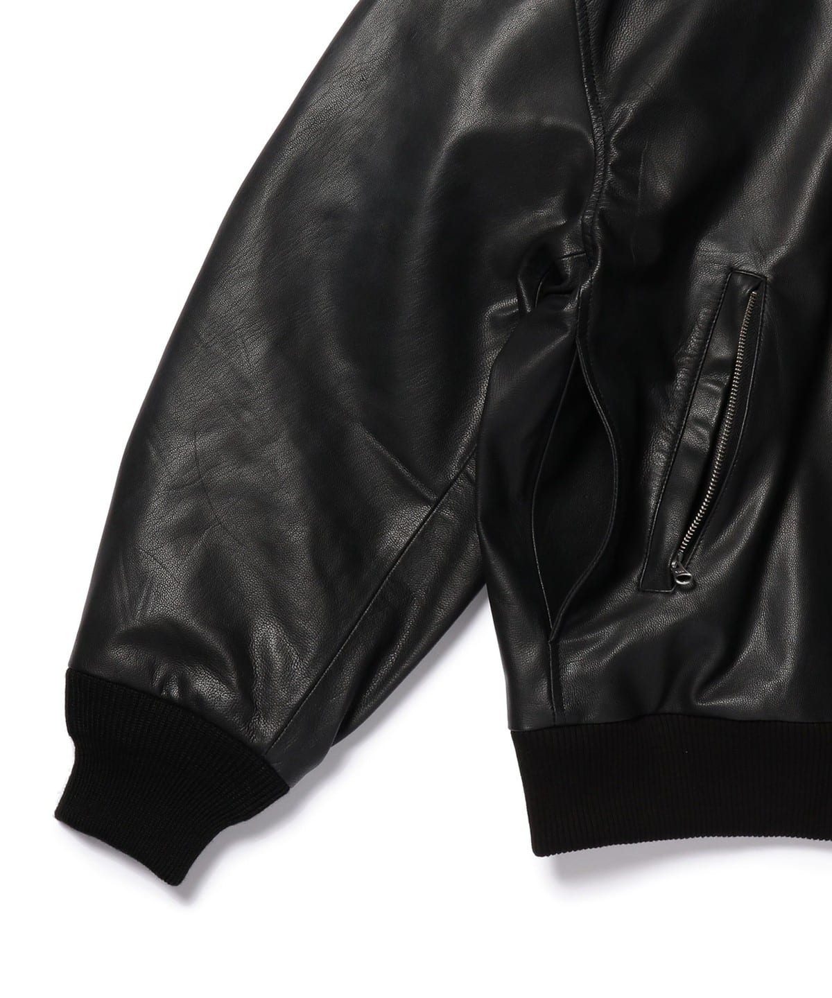 Beams Leather Jackets Men Black - POIZON