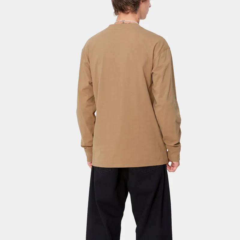 Carhartt WIP American Script T Shirt T Shirt Men's Khaki-3