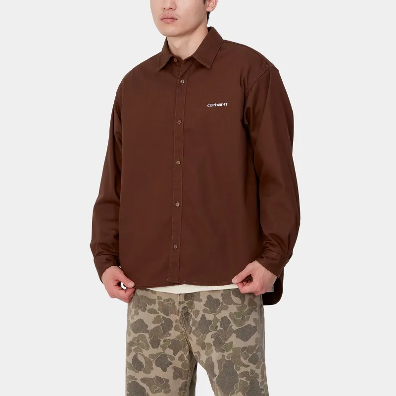 Carhartt WIP Module Script Shirt Shirt Men's Brown-2