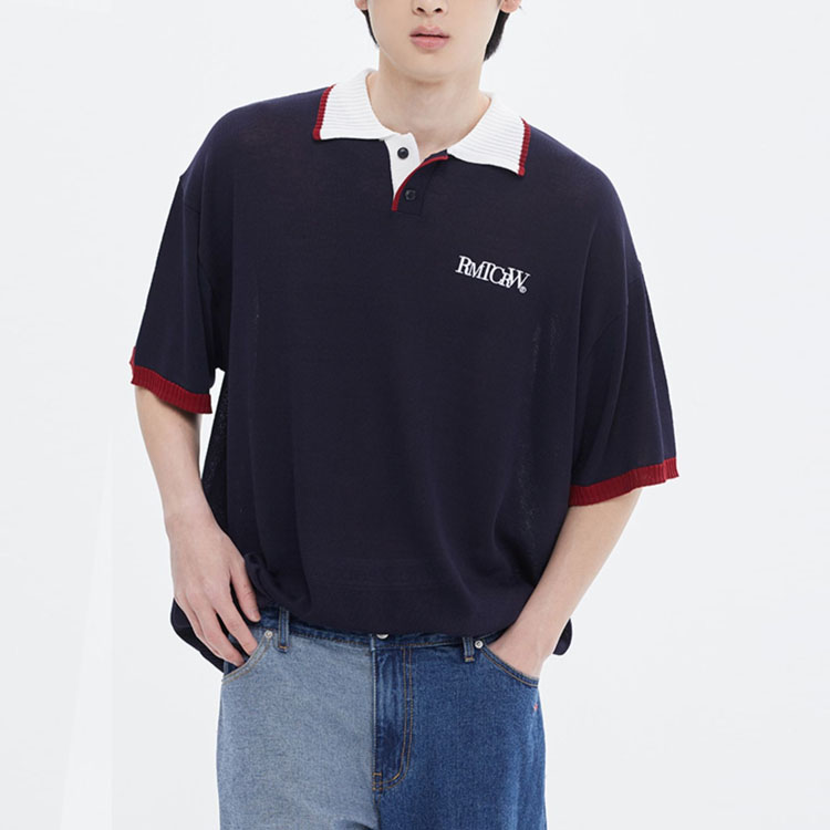 【ROMANTIC CROWN】22SS★ RECENT LOGO POLO SHIRT RMTCRW ROMANTIC CROWN Polo Shirts Unisex - POIZON