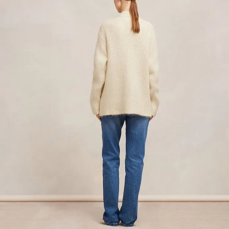 AMIPARIS V Neck Ribbed Cardigan-2