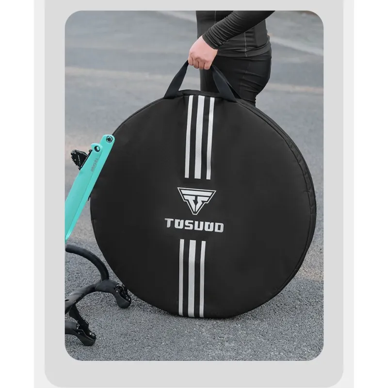 TOSUOD Cycling Gear Wheel Bags Unisex Polyester Black-2