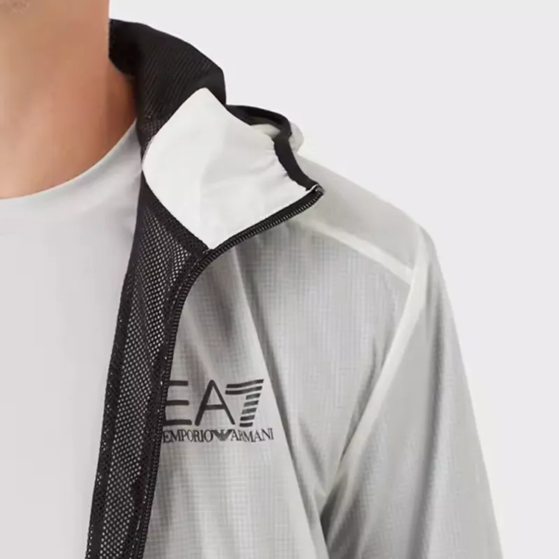EMPORIO ARMANI EA7 SS22 Jackets Coats Men's White-3