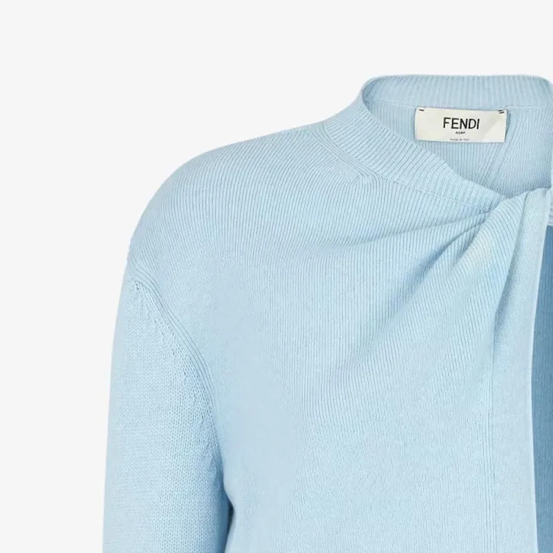 FENDI Twist detail Open front Cardigan-4