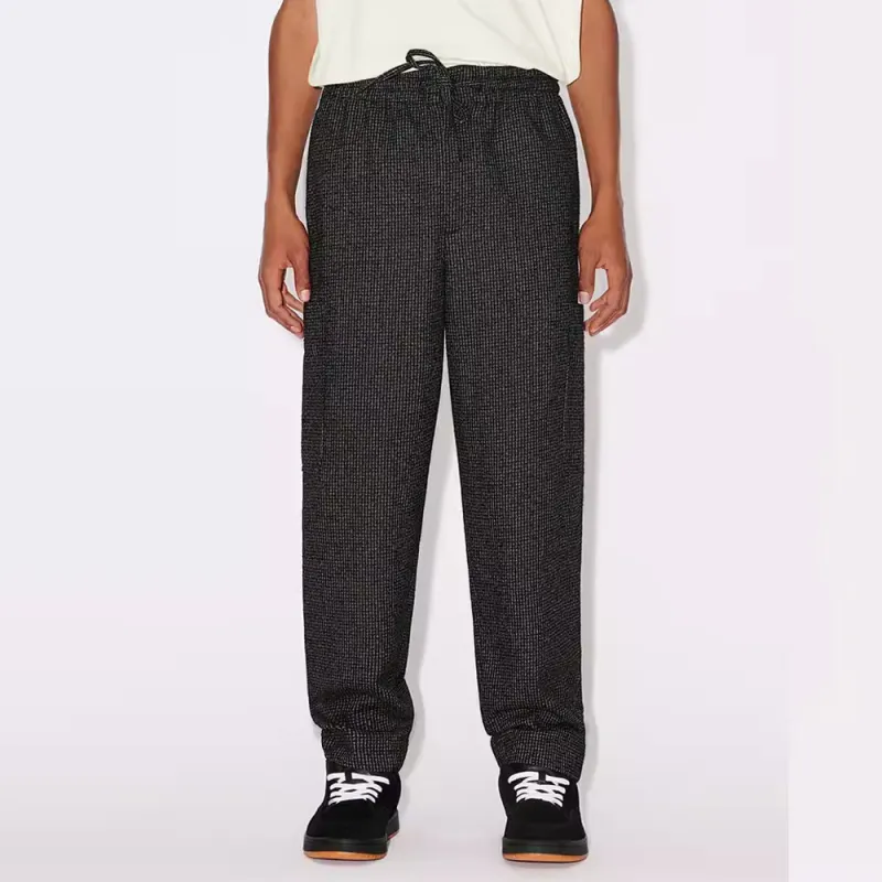 KENZO Checked Drawstring Cargo Trousers-3