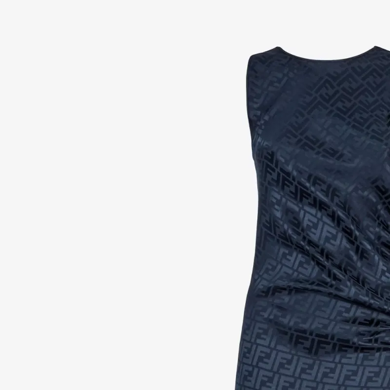 FENDI Monogrammed Silk Dress-3