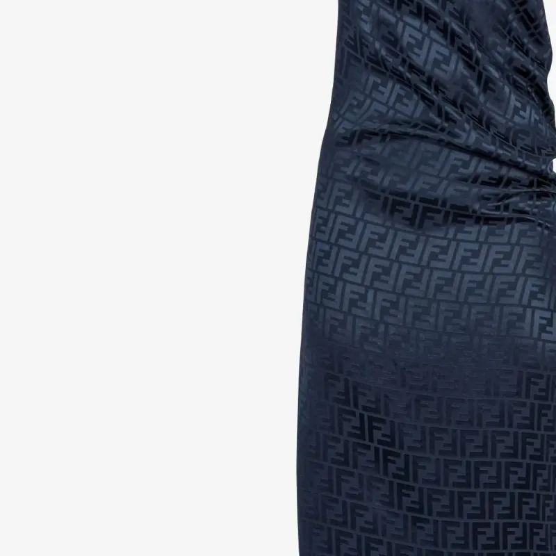 FENDI Monogrammed Silk Dress-4