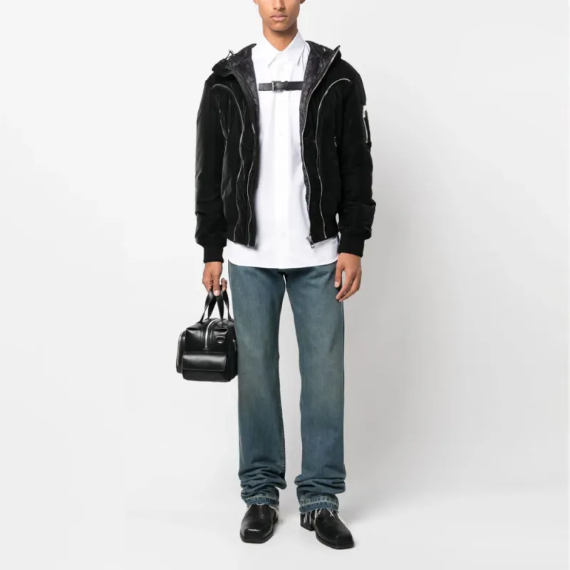 VERSACE Zip Detailed Hooded Puffer Jacket-1