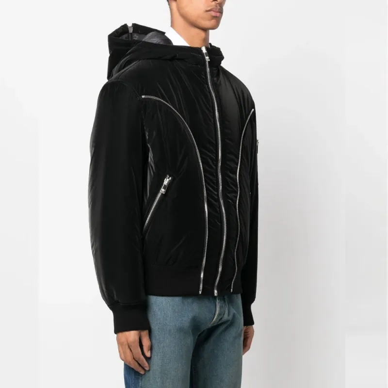 VERSACE Zip Detailed Hooded Puffer Jacket-3