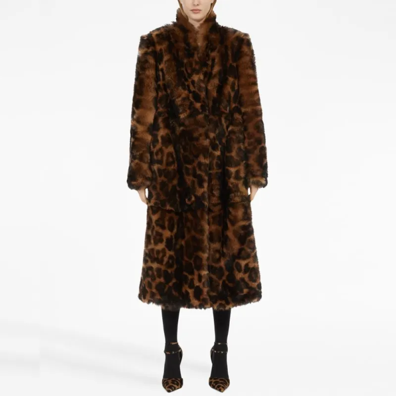 Ferragamo Animal-print Shearling Coat-1