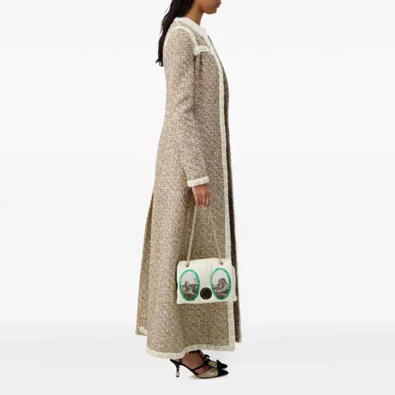 Giambattista Vall Braided trim Tweed Coat-3