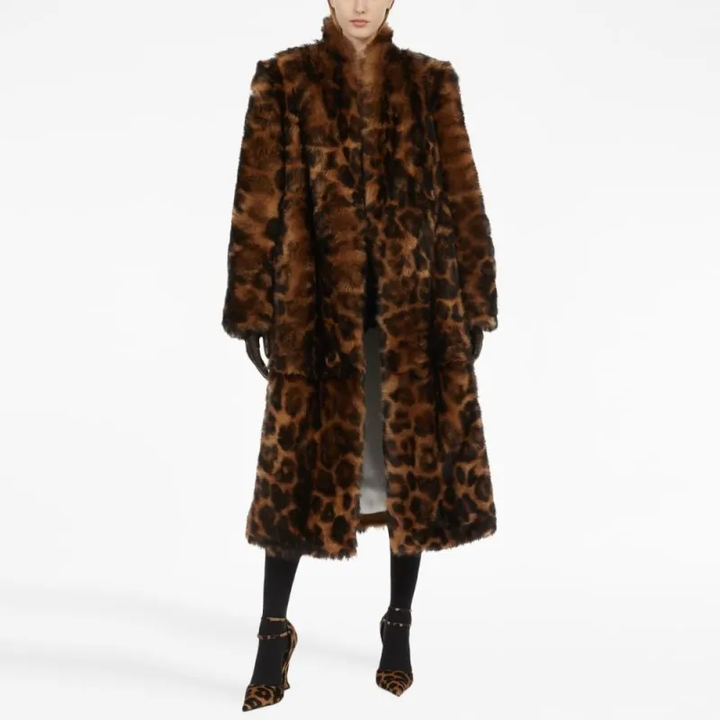 Ferragamo Animal-print Shearling Coat-3