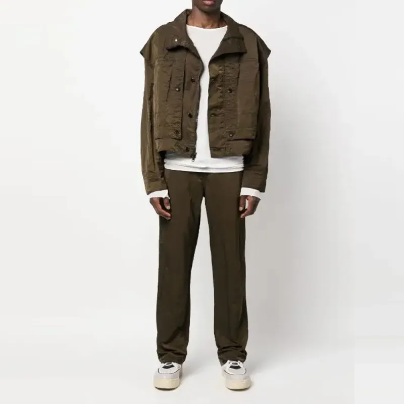 ECKHAUS LATTA Crinckled finish Straight leg Trousers-4