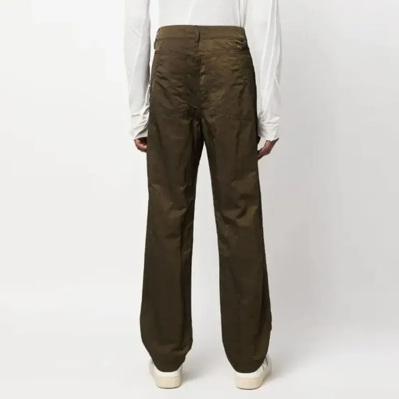 ECKHAUS LATTA Crinckled finish Straight leg Trousers-2
