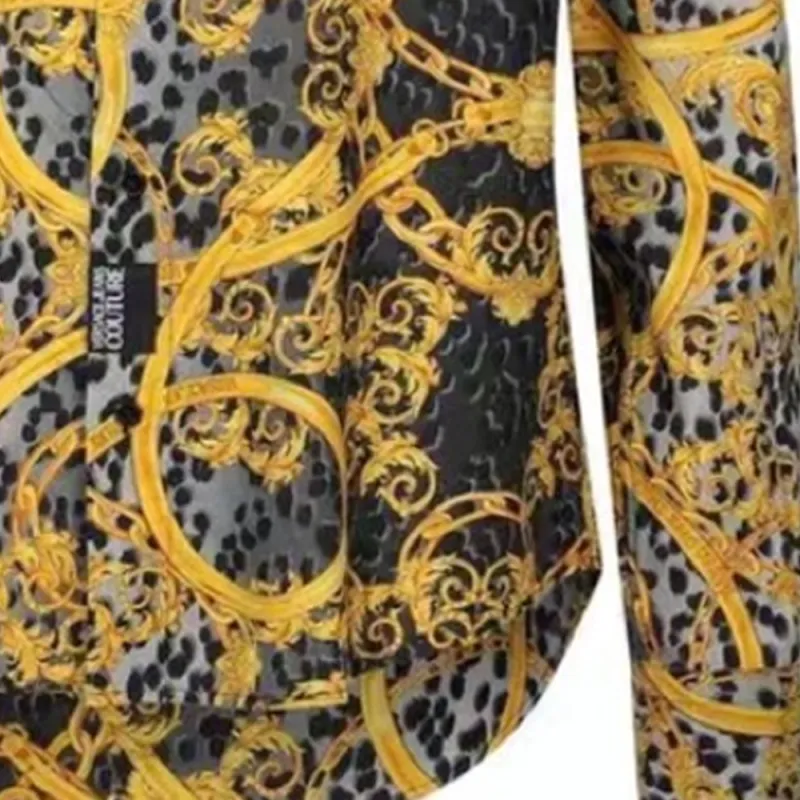 VERSACE Shirts Men Black/Gold-5