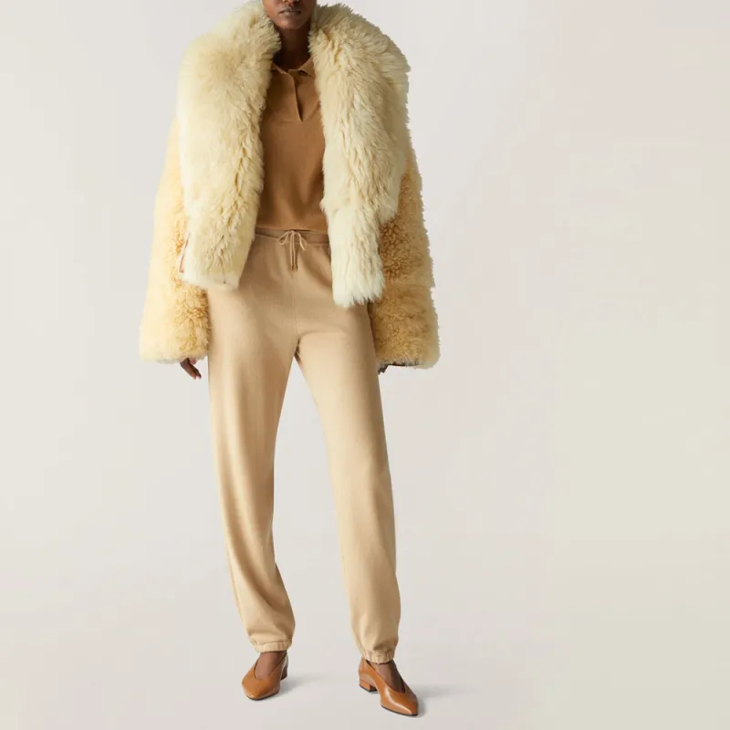 Loro Piana FW23 Casual Pants Women's Bright Camel-1
