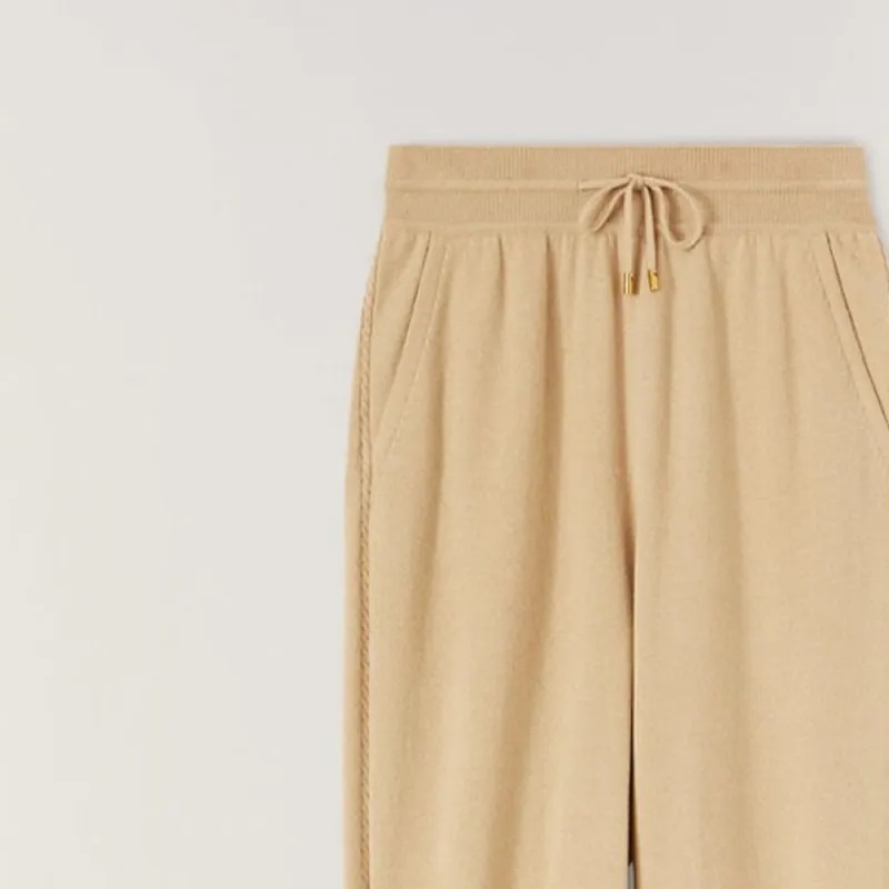 Loro Piana FW23 Casual Pants Women's Bright Camel-4