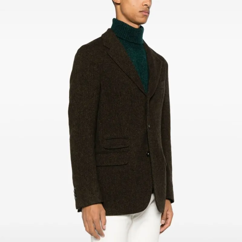 MASSIMO ALBA Business Suits Coats Men's Umber-3