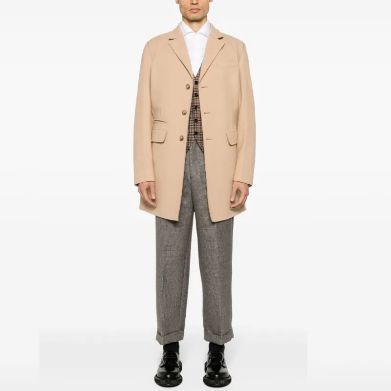 Tagliatore Checked V Neck Waistcoat-3