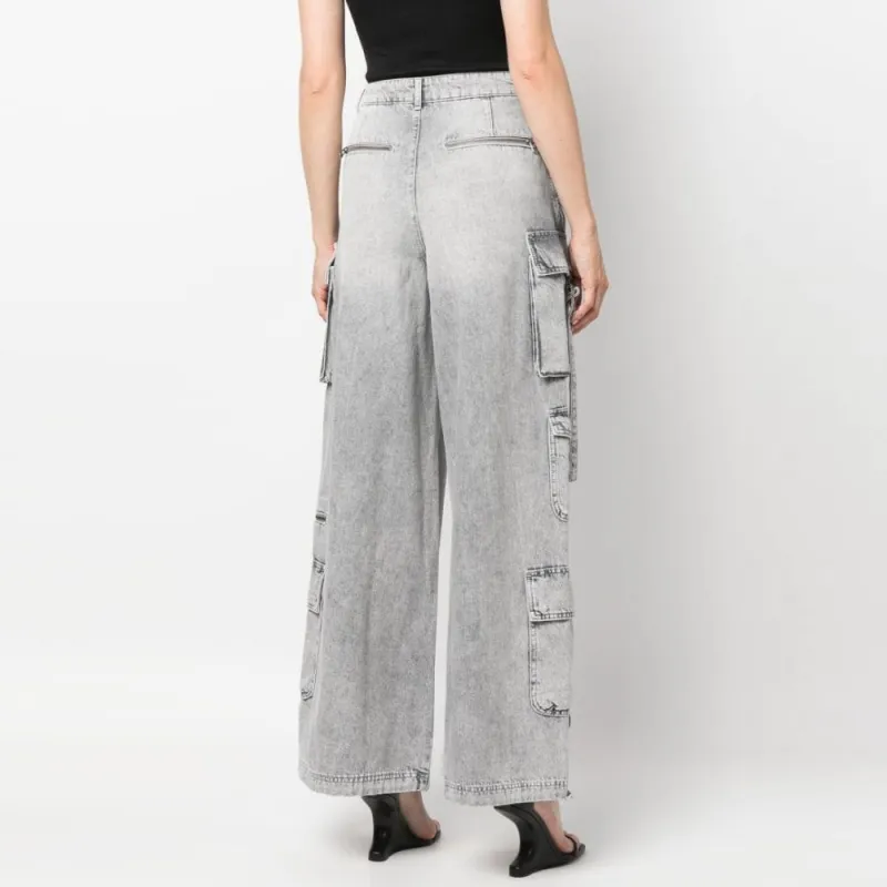 Patrizia Pepe High waisted Cotton Cargo Trousers-1