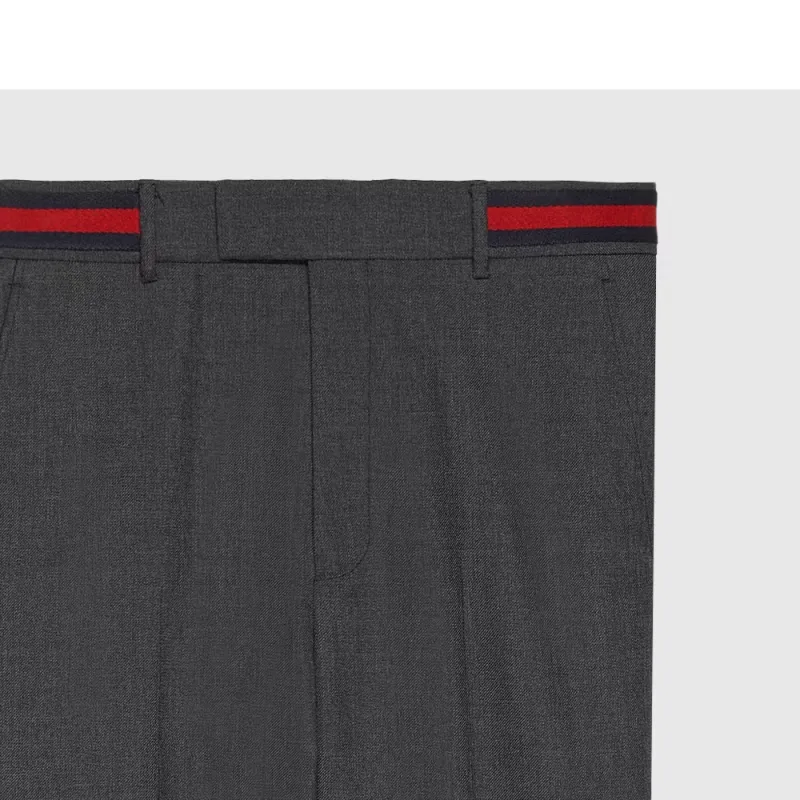 GUCCI Twill Web Detailed Trousers-8