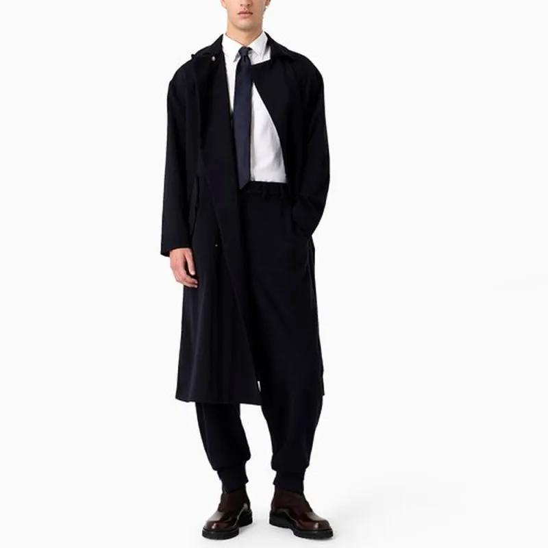 GIORGIO ARMANI Coats Men's Navy Blue-1