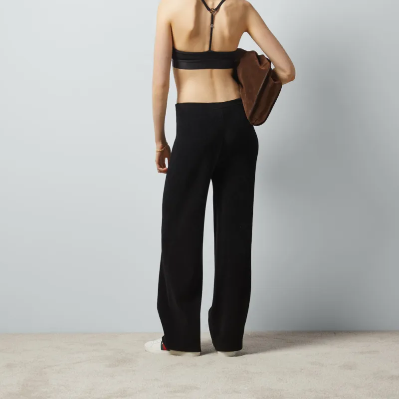 GUCCI Crystal Logo Plaque Trousers-3