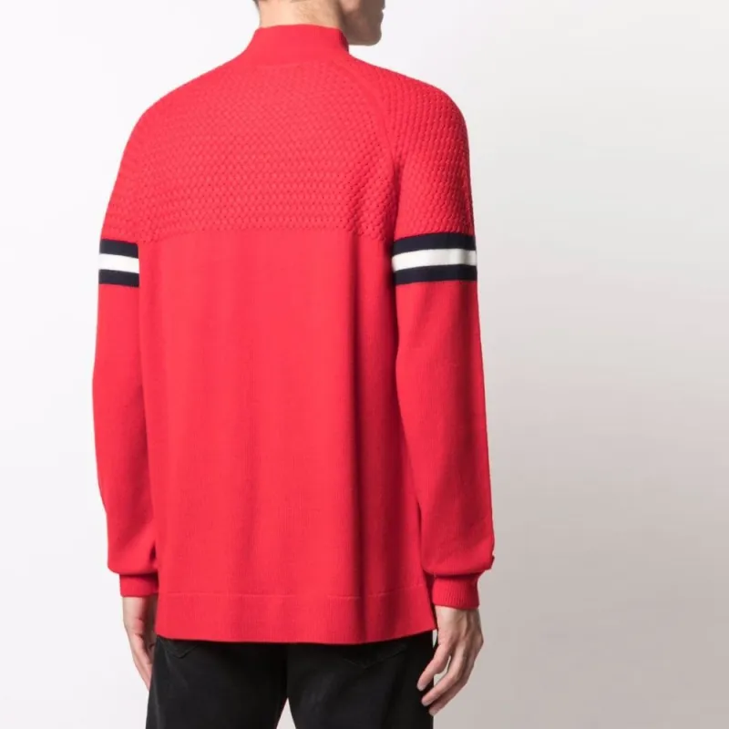 PERFECT MOMENT Textured Yoke Mock Neck Jumper-2