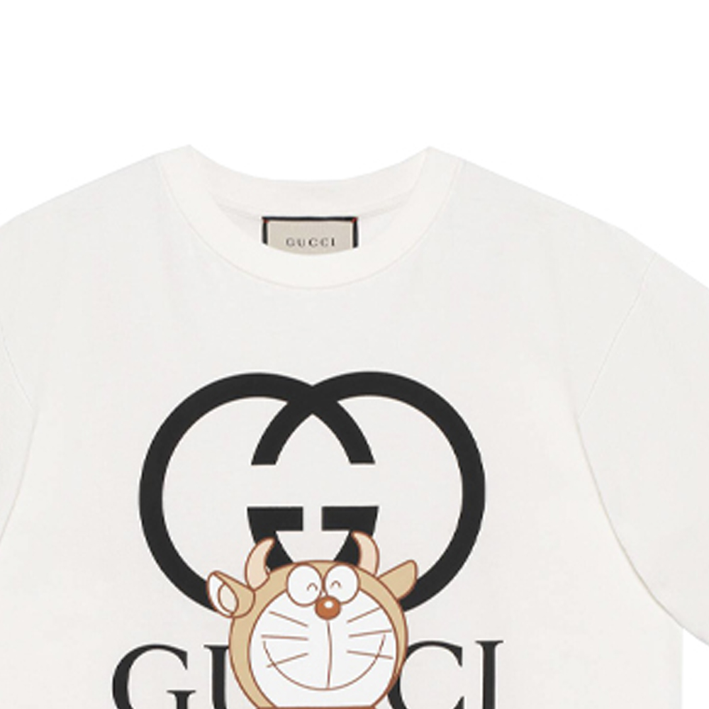 Doraemon X GUCCI T-Shirts Men Ivory White - Cheap Rcj Jordan