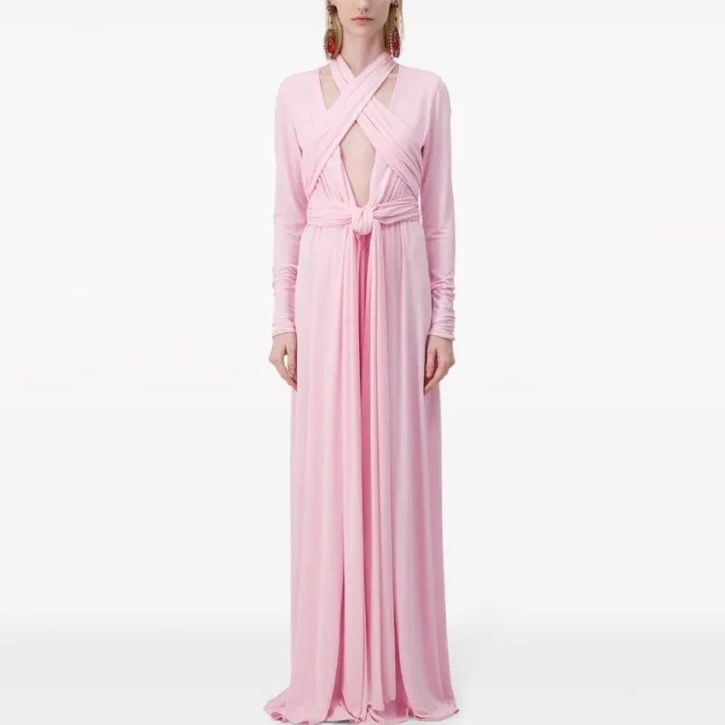 Giambattista Vall Draped Cashmere silk Blend Gown-1