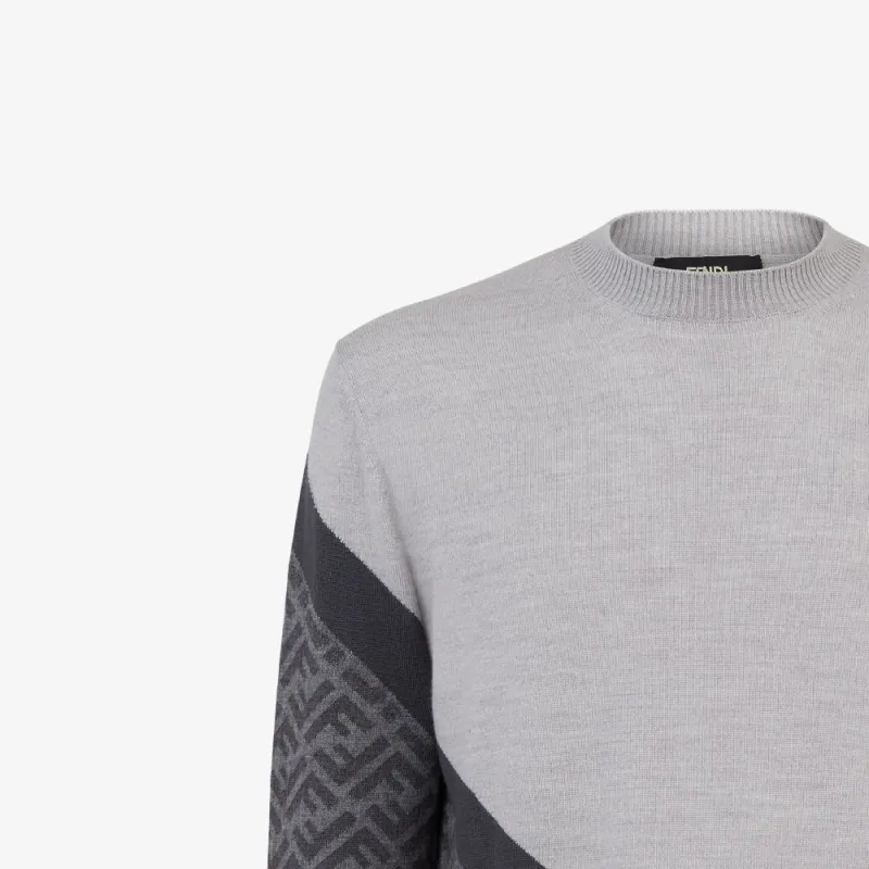 FENDI Sweaters Men Gray-3