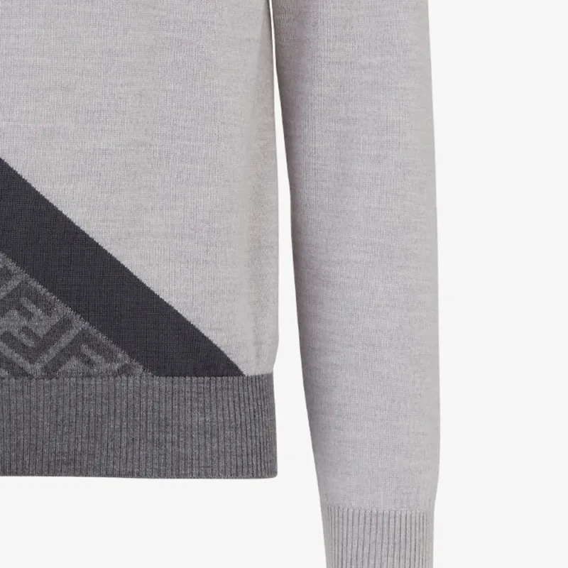 FENDI Sweaters Men Gray-4