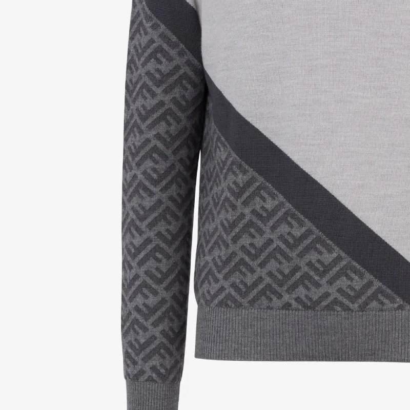 FENDI Sweaters Men Gray-2