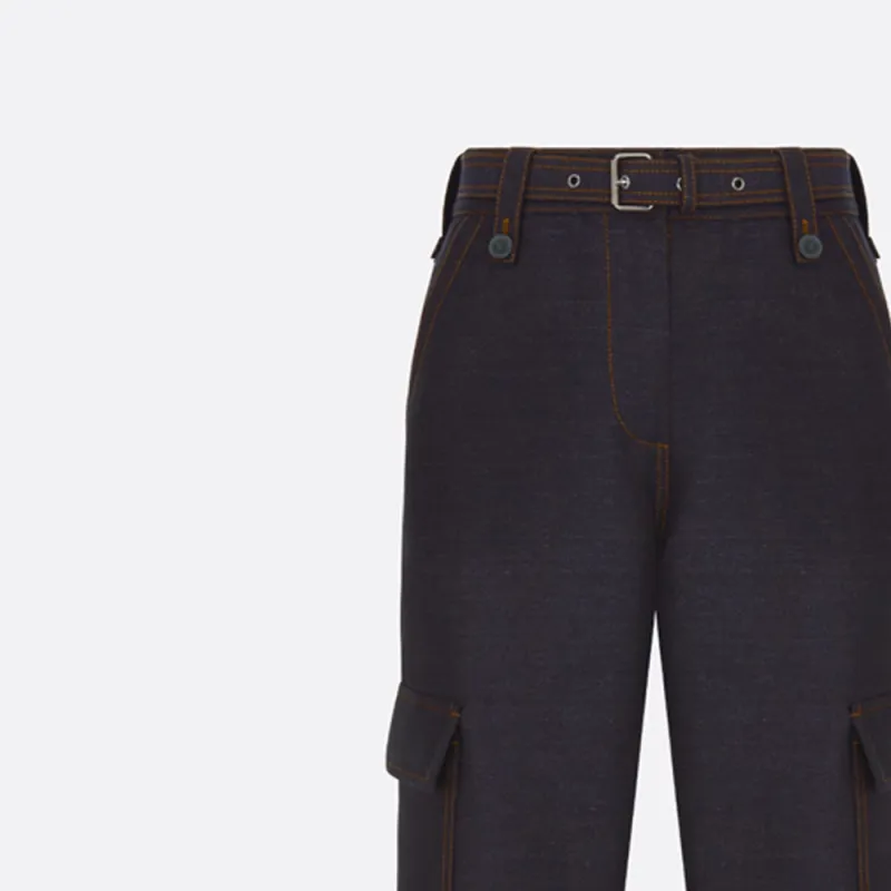 DIOR FW23 Jeans Women's Dark Blue-5