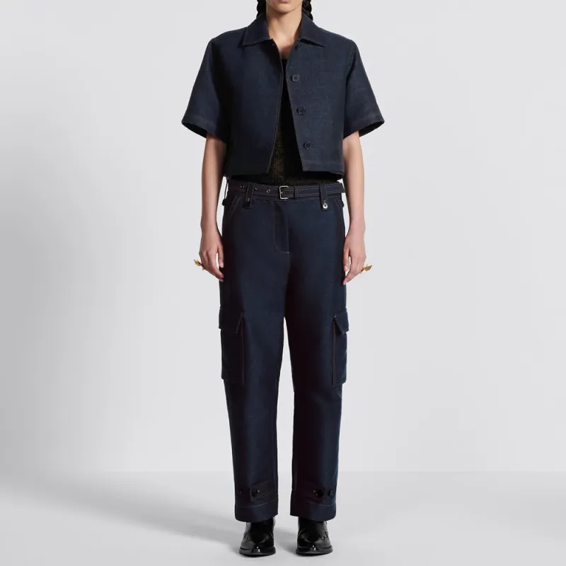 DIOR FW23 Jeans Women's Dark Blue-2