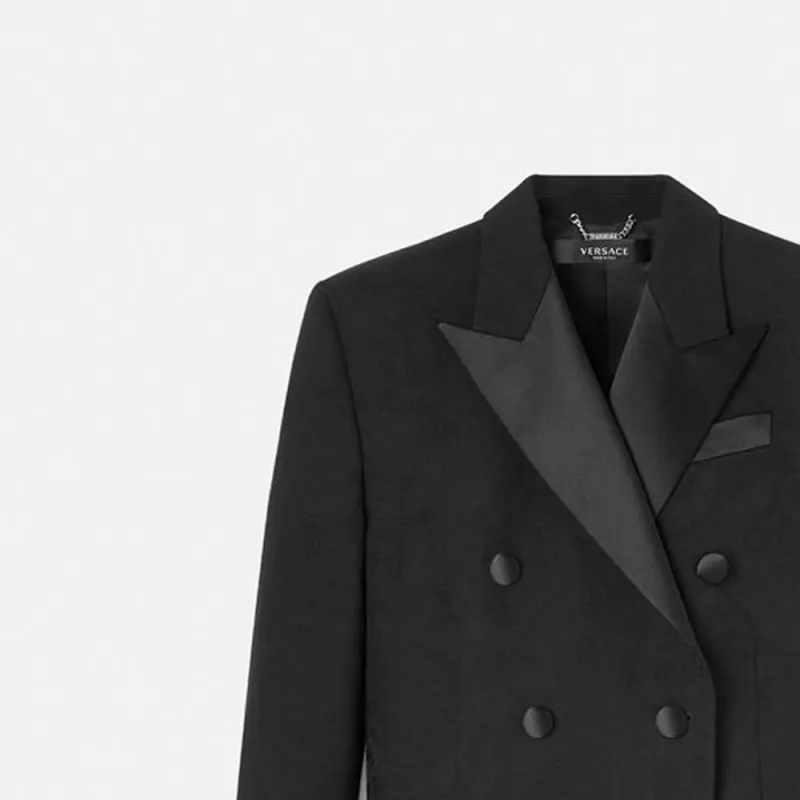VERSACE Business Suits Coats Women's Black-4