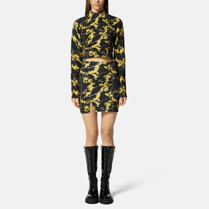 VERSACE JEANS COUTURE FW23 Casual Short Skirts Women's Black-1