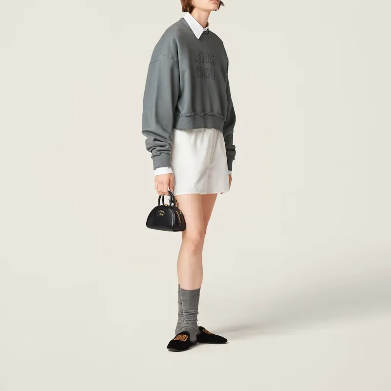 MIU MIU SS24 Sweatshirt Women's Iron Gray-3