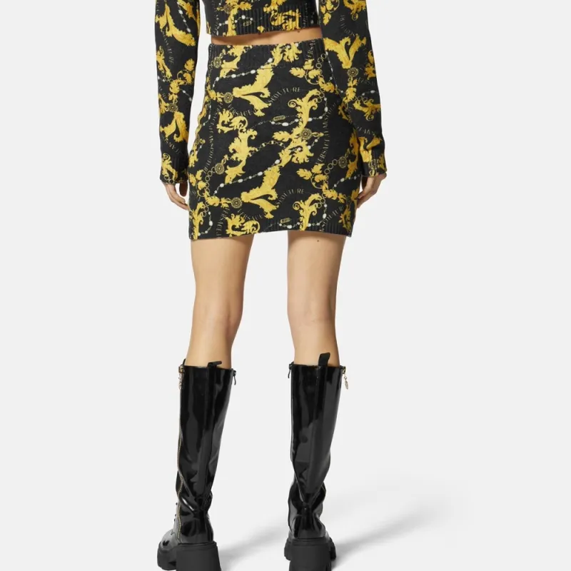 VERSACE JEANS COUTURE FW23 Casual Short Skirts Women's Black-3