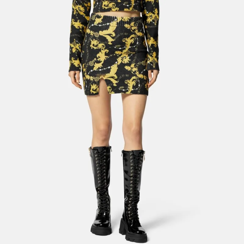 VERSACE JEANS COUTURE FW23 Casual Short Skirts Women's Black-2